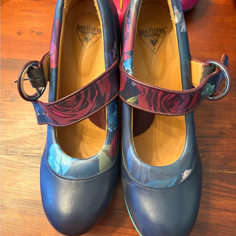 John Fluevog Ceres Floral Heels